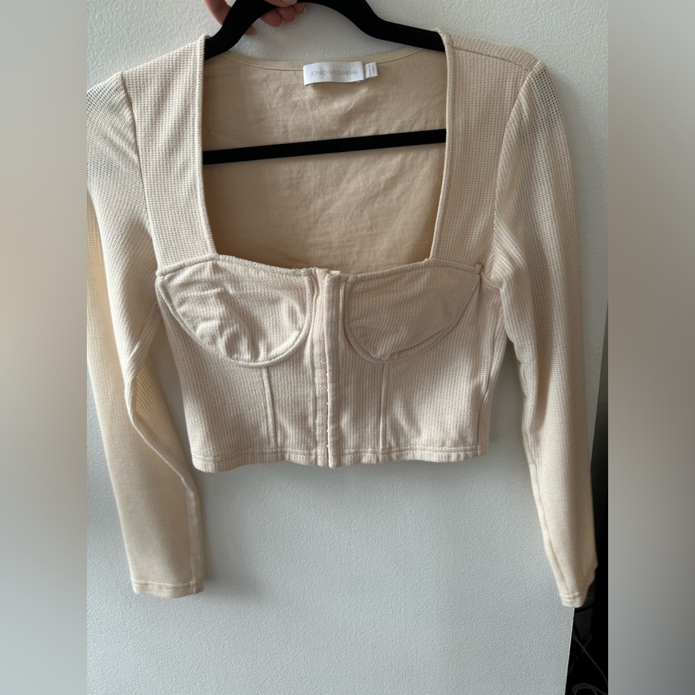 Jonathan Simkhai Long Sleeve Corset top